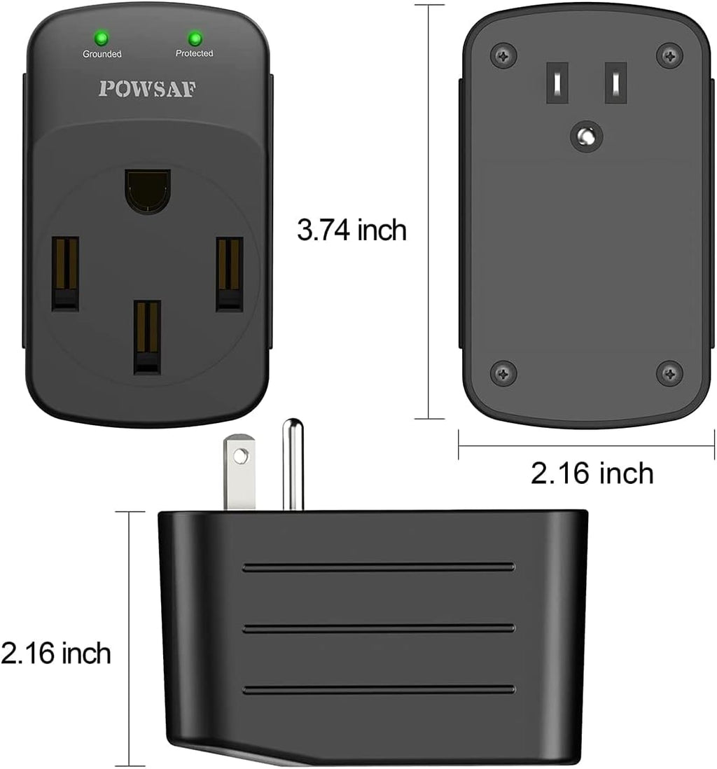 POWSAF 15A male to 50A female RV power adapter in black - detail image 6