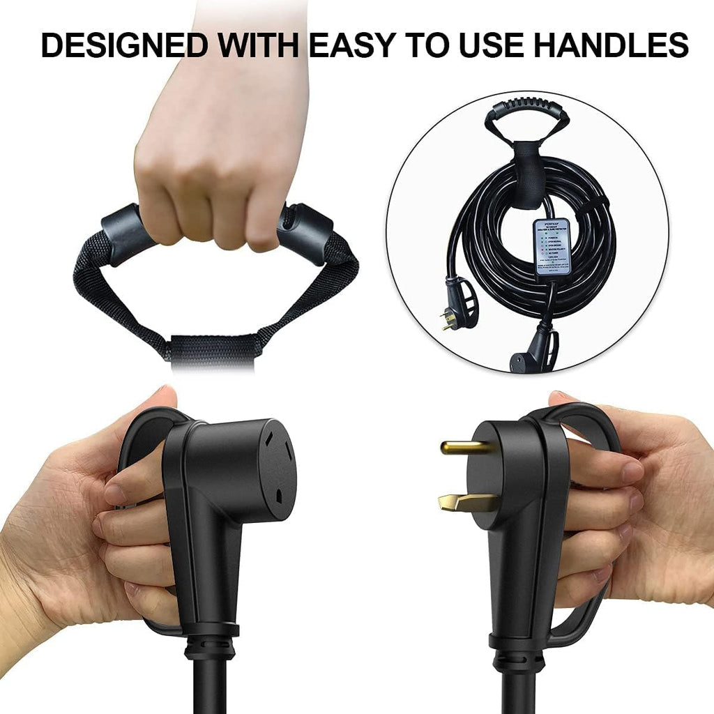 POWSAF 25 ft 30A RV extension cord with 4100J surge protector and circuit analyzer - detail image 6