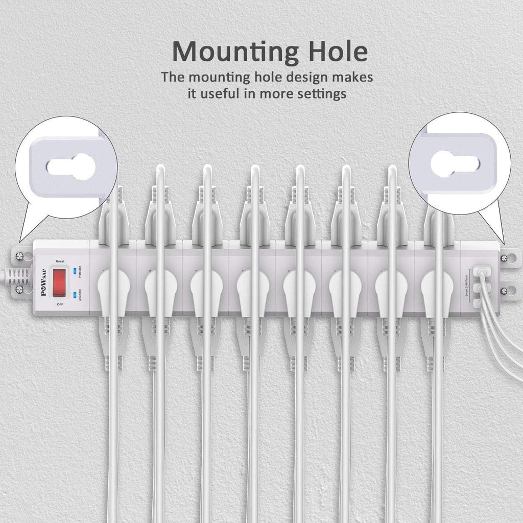POWSAF 24-outlet surge protector power strip detail image 3